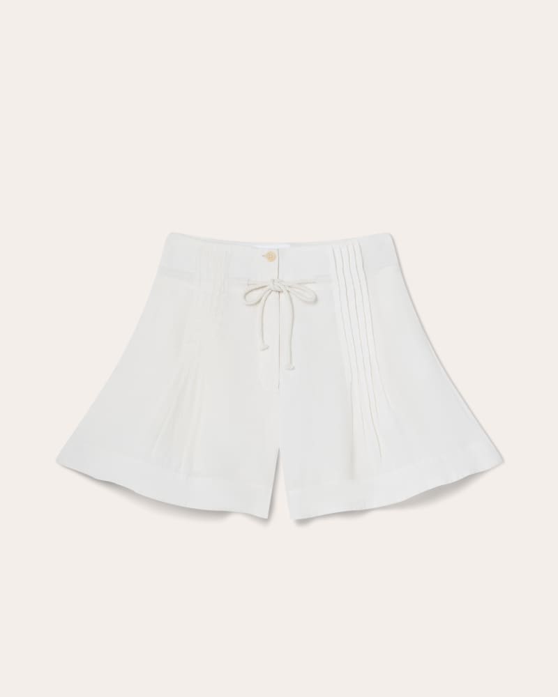 Front of a size 12 Matin Short in Ivory by Merlette. | dia_product_style_image_id:348227